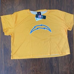 NWT Los Angeles Chargers Yellow Crop